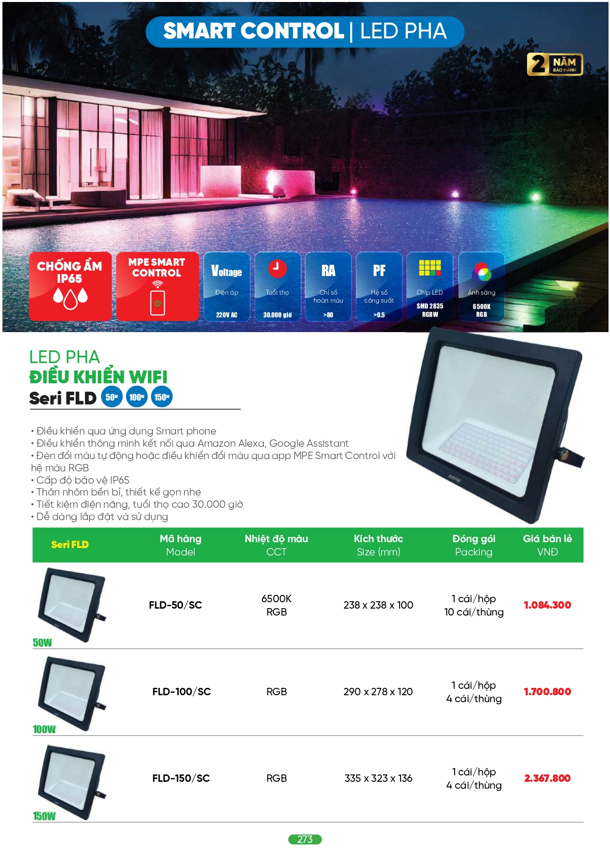 Bảng giá đèn LED MPE 2026